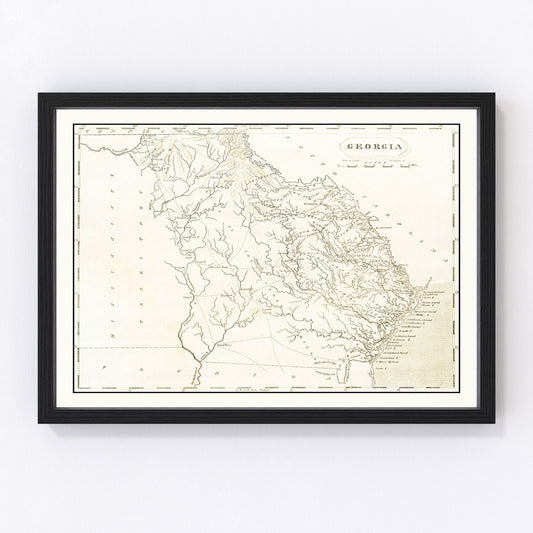 Vintage map of Georgia, 1805