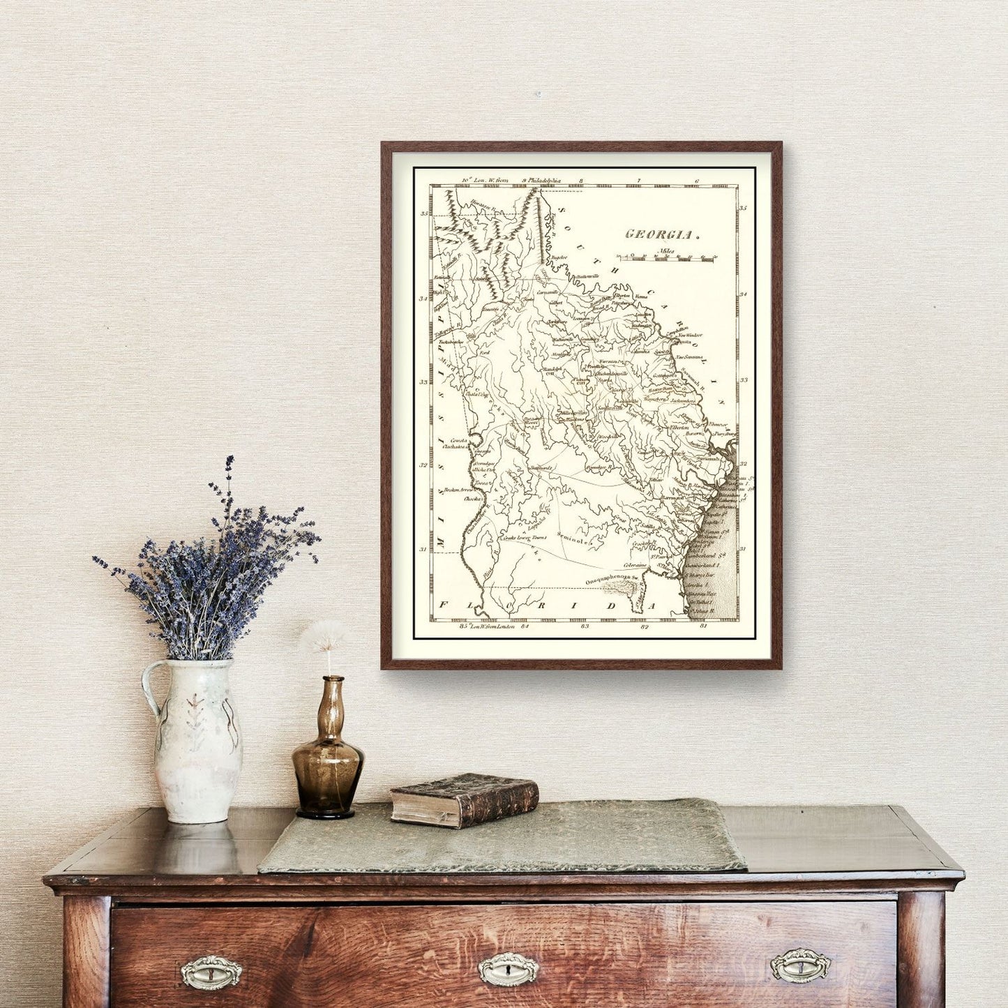 Vintage Map of Georgia, 1814