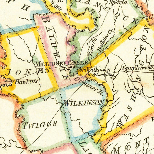 Vintage Map of Georgia, 1814 (No. 2)