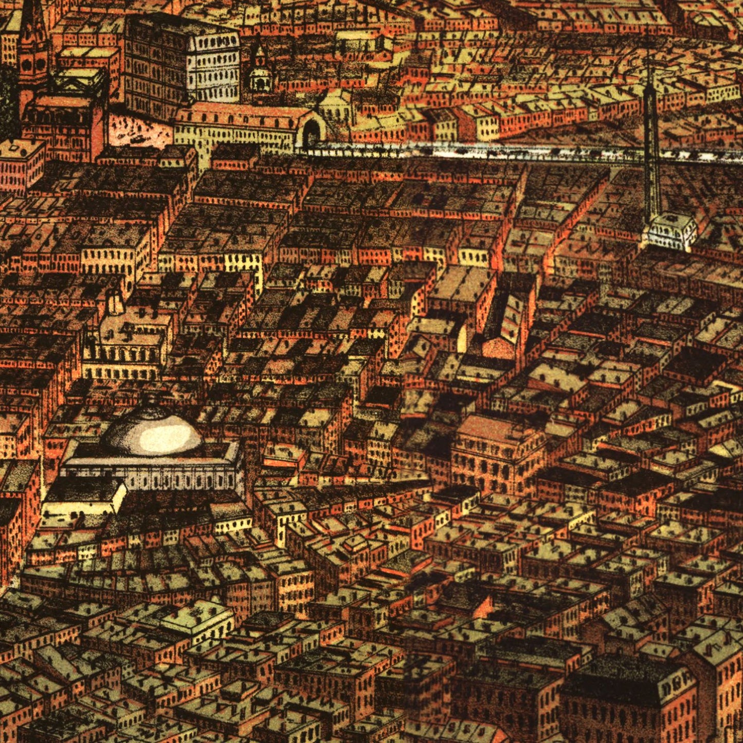 Vintage Map of New York City, New York, 1870 II