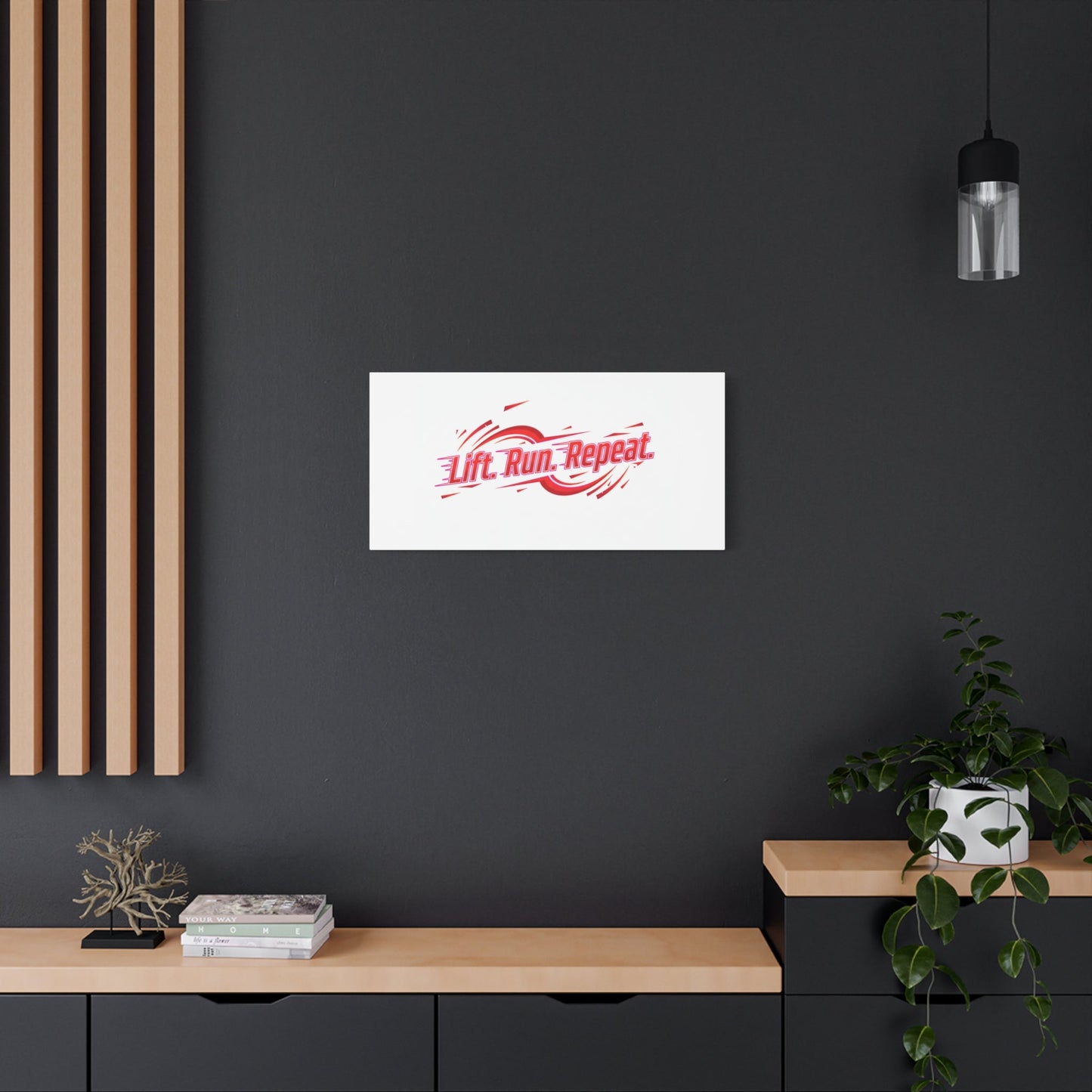 Lift Run Repeat Canvas | Fitness Wall Art, Gym Motivation