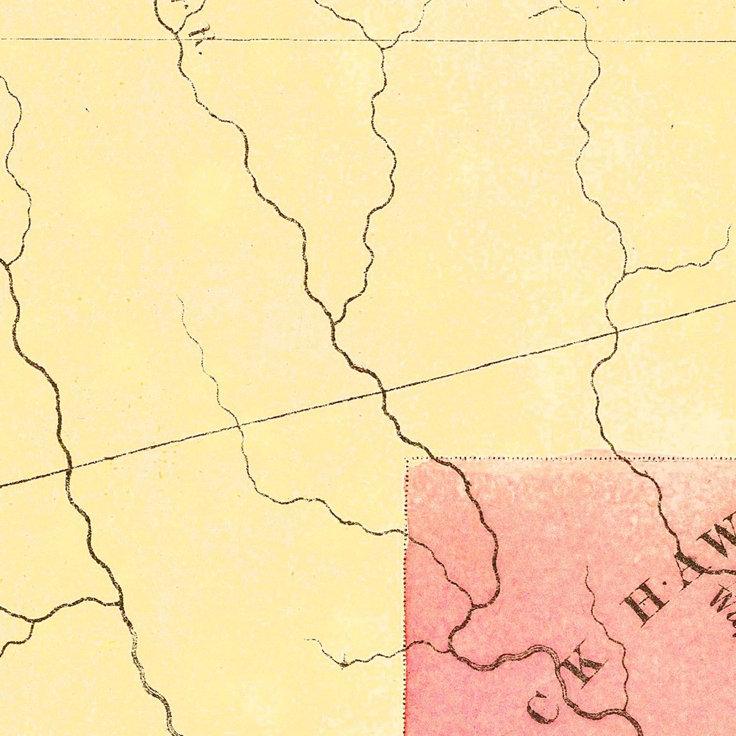Vintage Map of Iowa, 1849