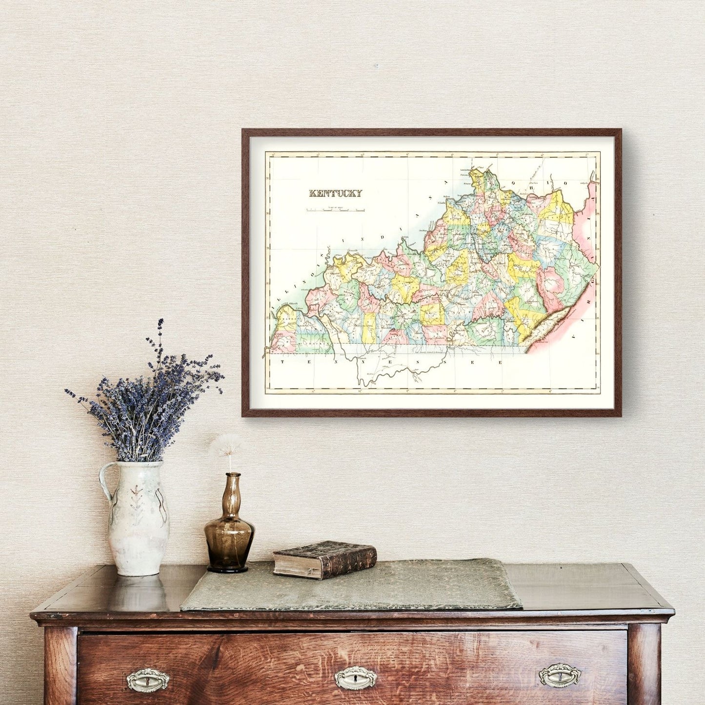 Vintage Map of Kentucky, 1823