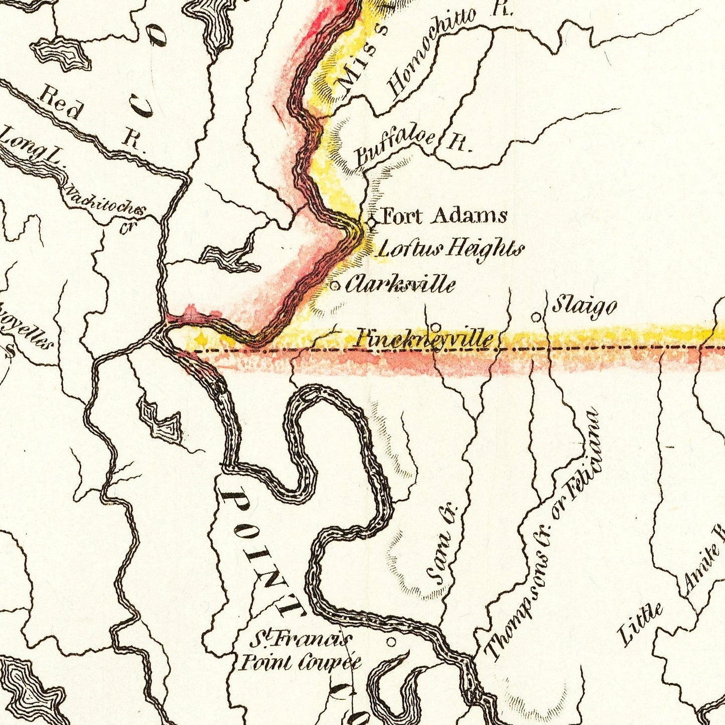 Vintage Map of Louisiana, 1814