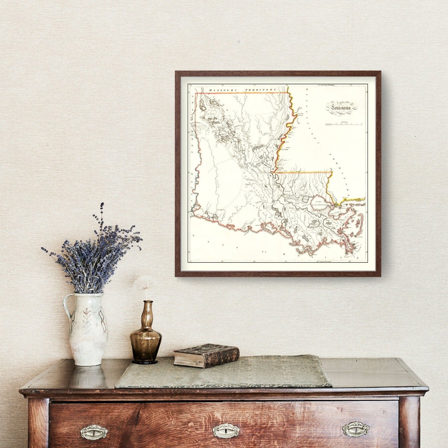 Vintage Map of Louisiana, 1814
