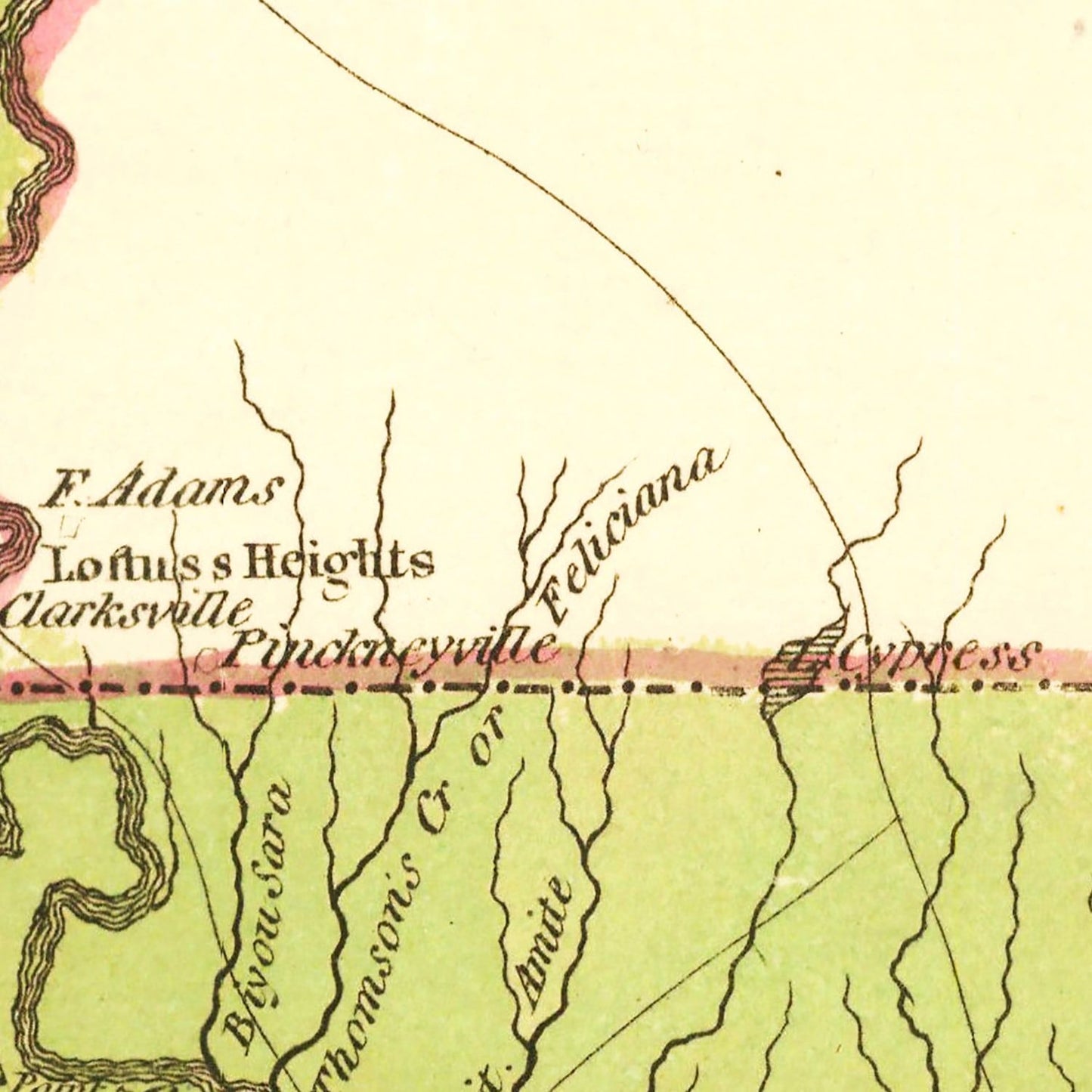 Vintage Map of Louisiana, 1816