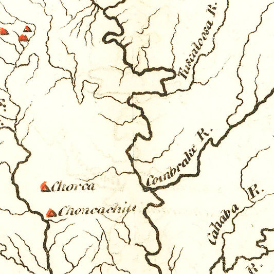 Vintage Map of Mississippi, 1814 II