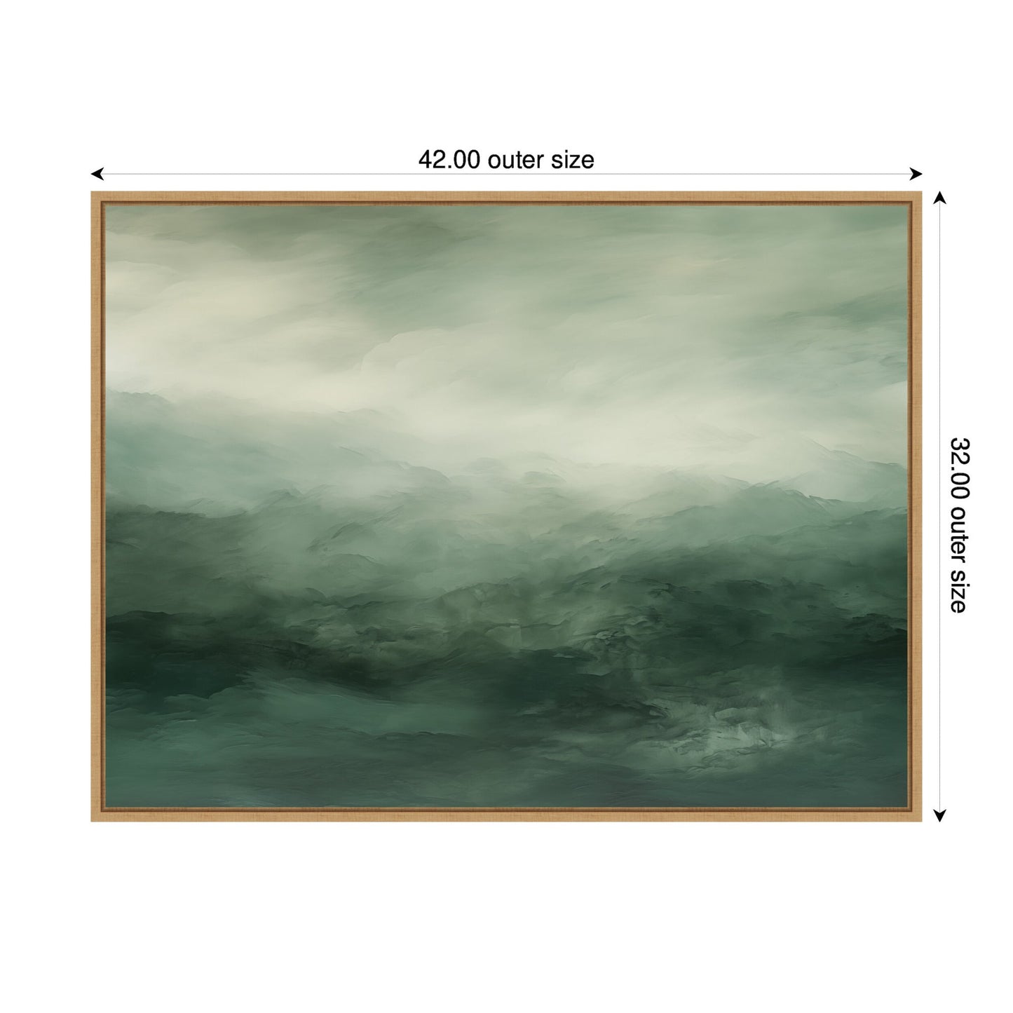 Sage and Emerald Abstract Forest Canvas Wall Art