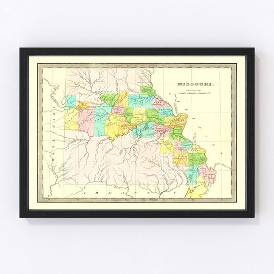 Vintage map of Missouri, 1836
