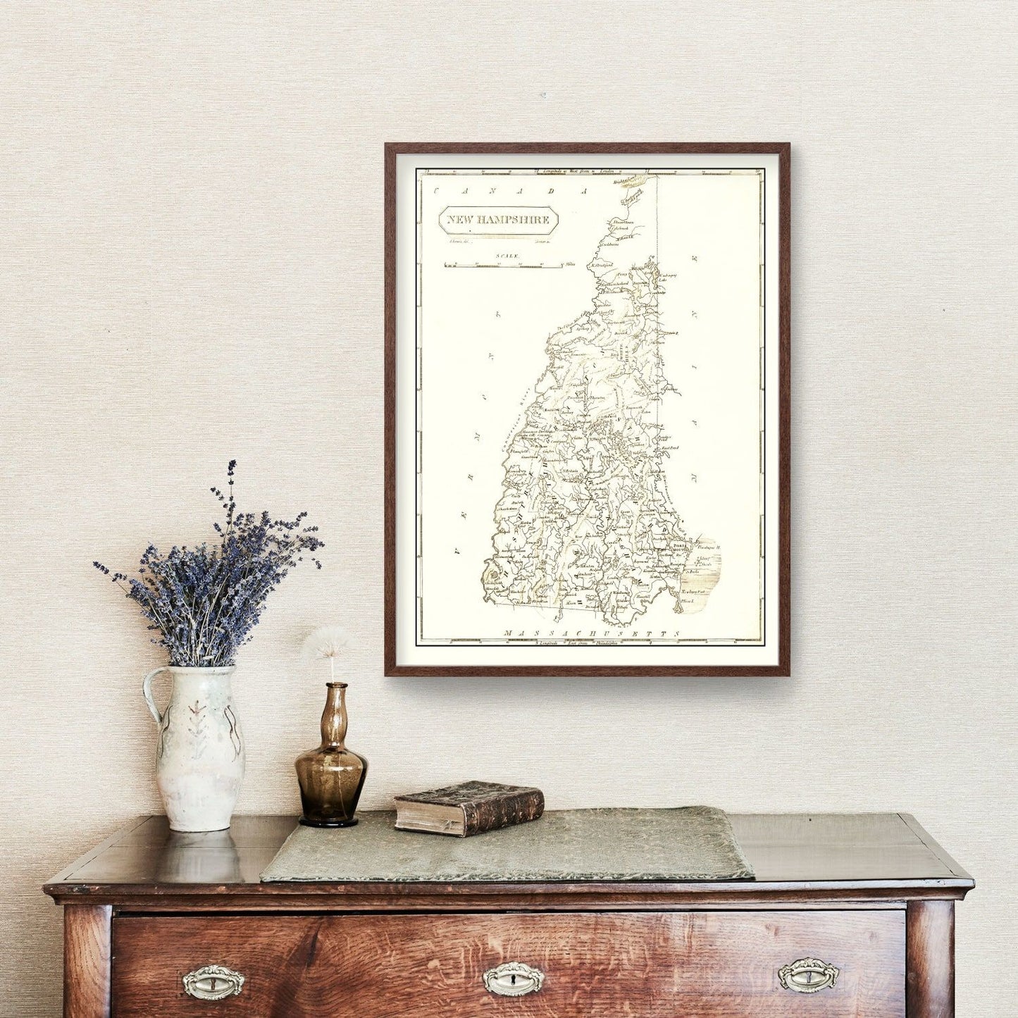 Vintage Map of New Hampshire, 1804