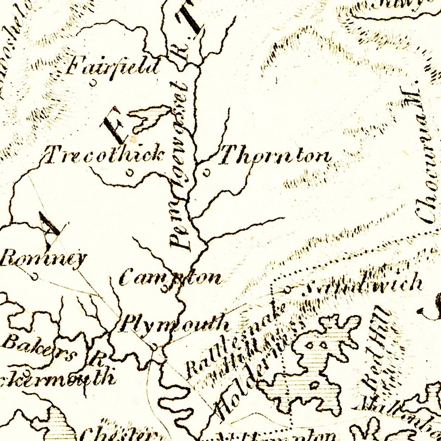 Vintage Map of New Hampshire, 1804