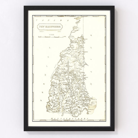 Vintage map of New Hampshire, 1804