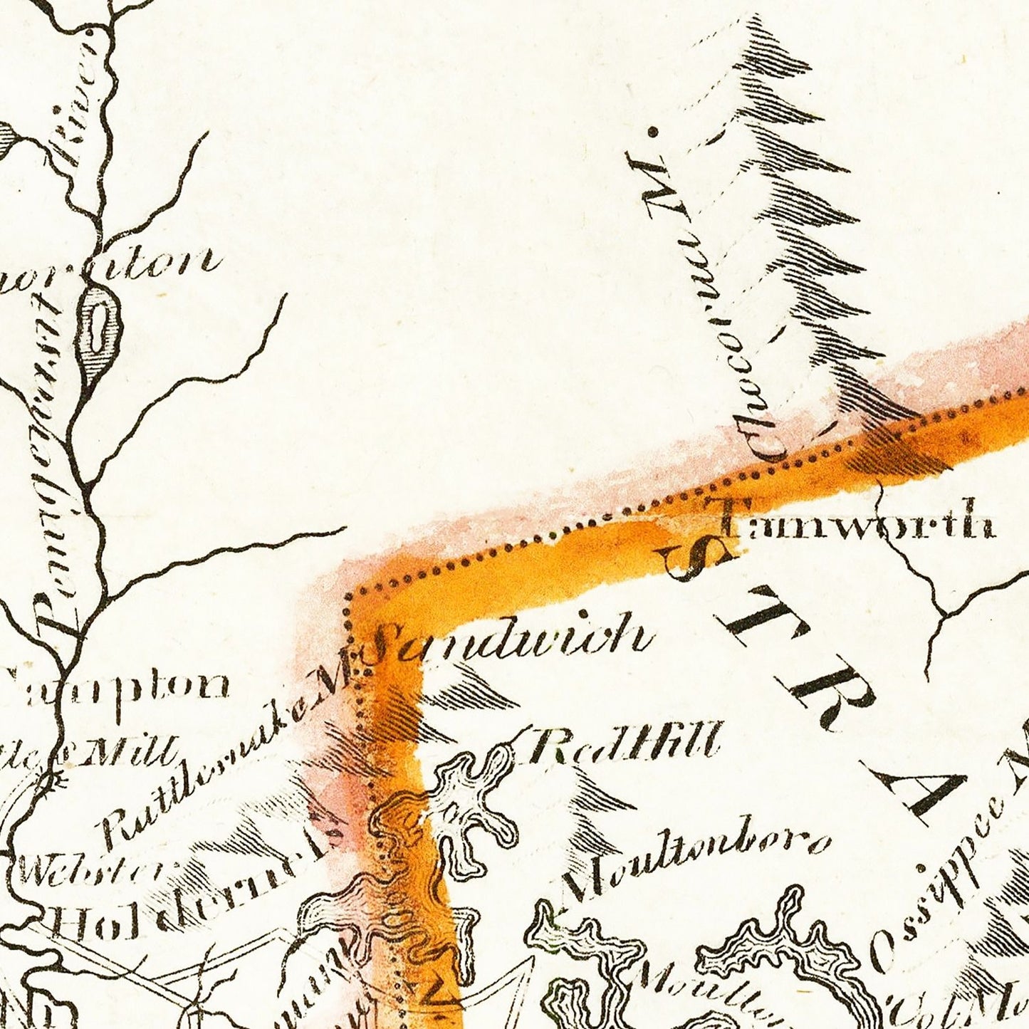 Vintage Map of New Hampshire, 1814