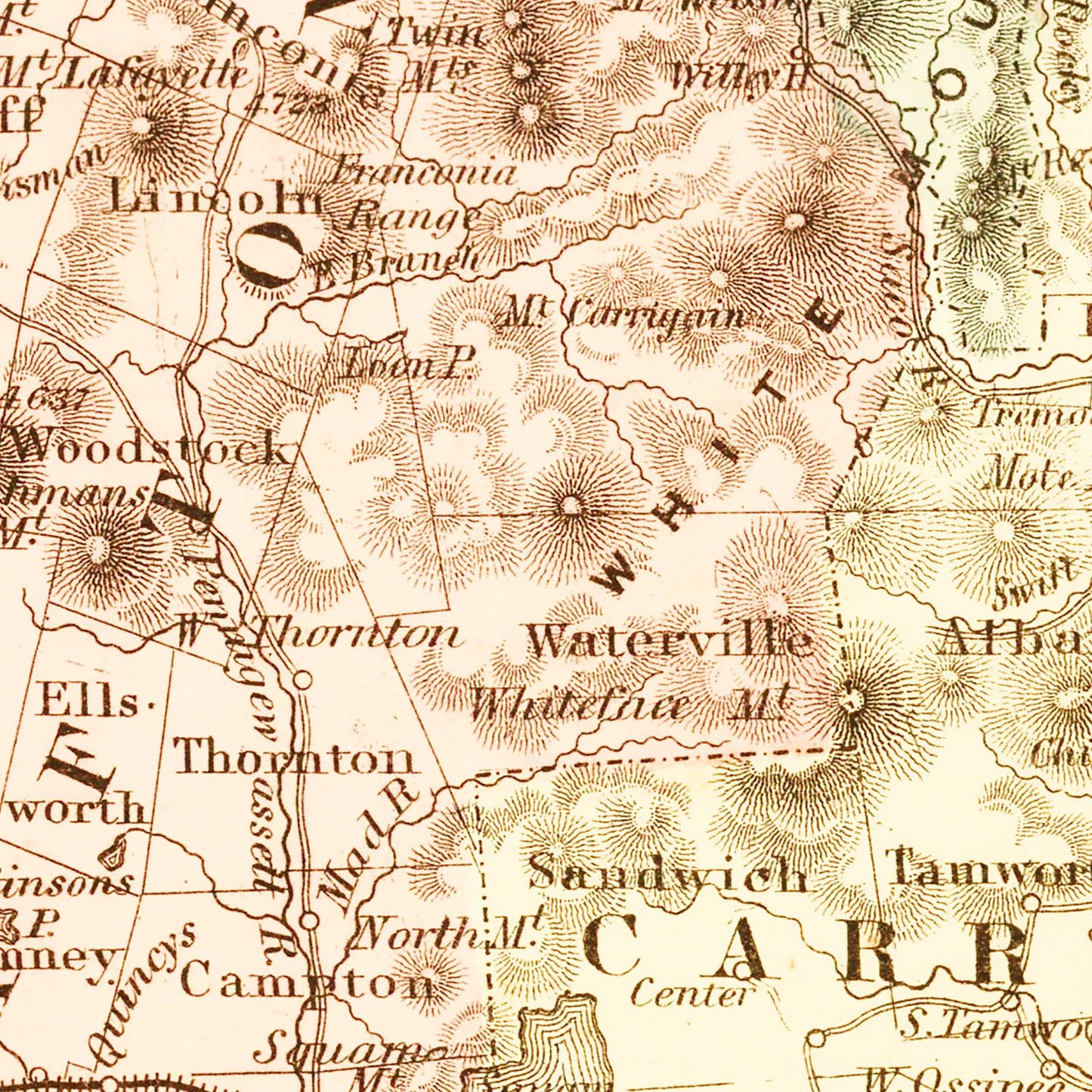 Vintage Map of New Hampshire, 1858