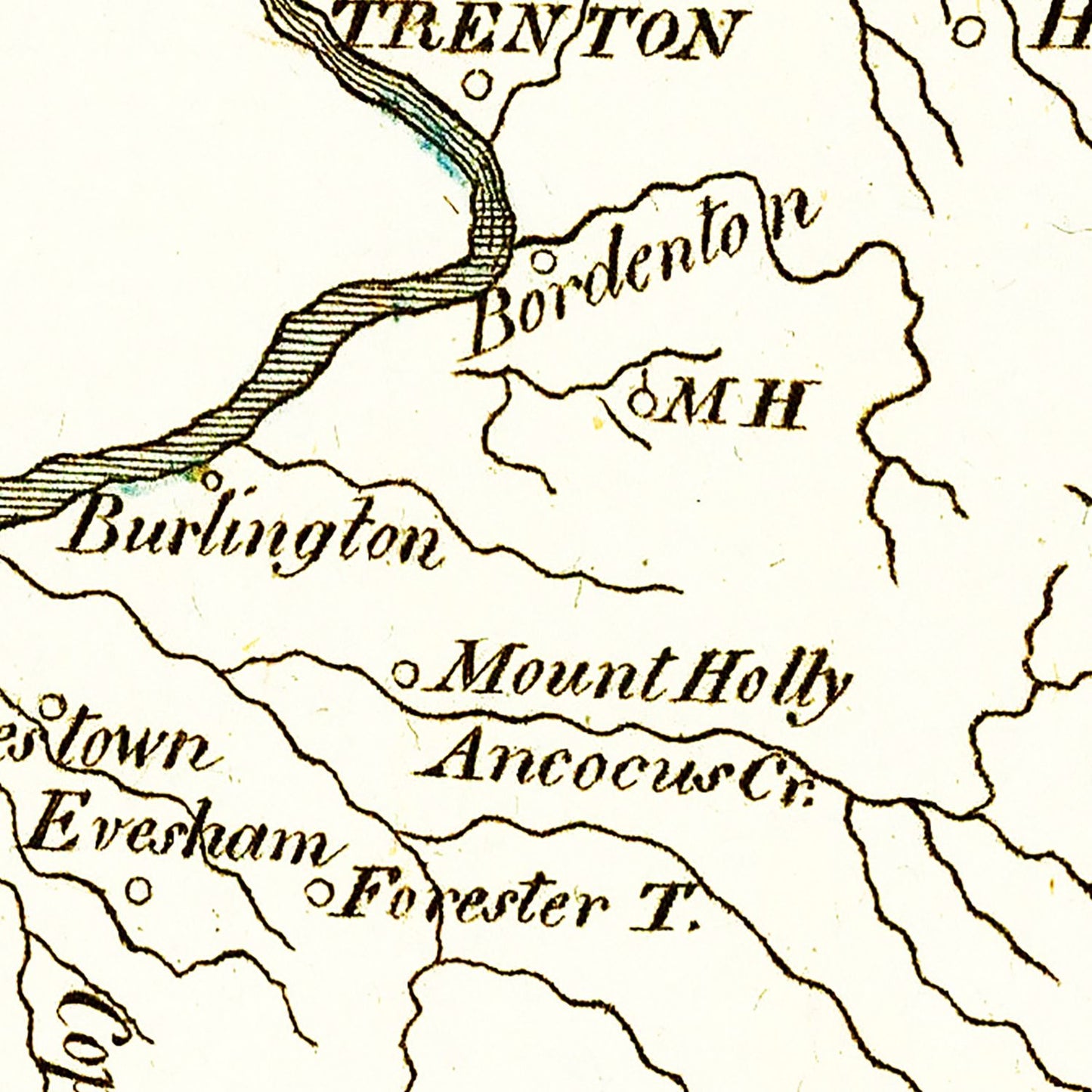 Vintage Map of New Jersey, 1814