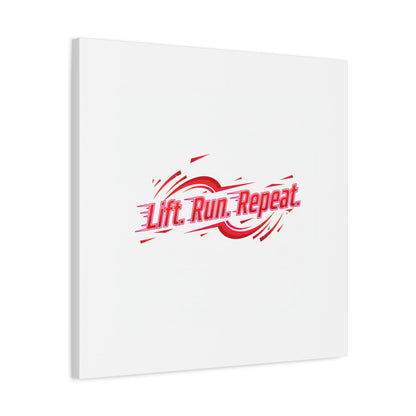Lift Run Repeat Gym Motivation Canvas Wall Art