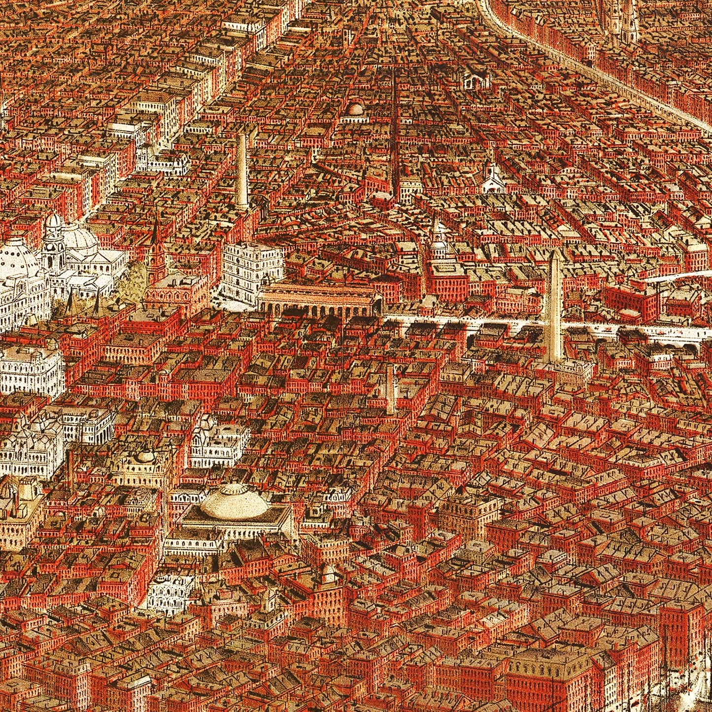 Vintage Map of New York City, New York, 1884