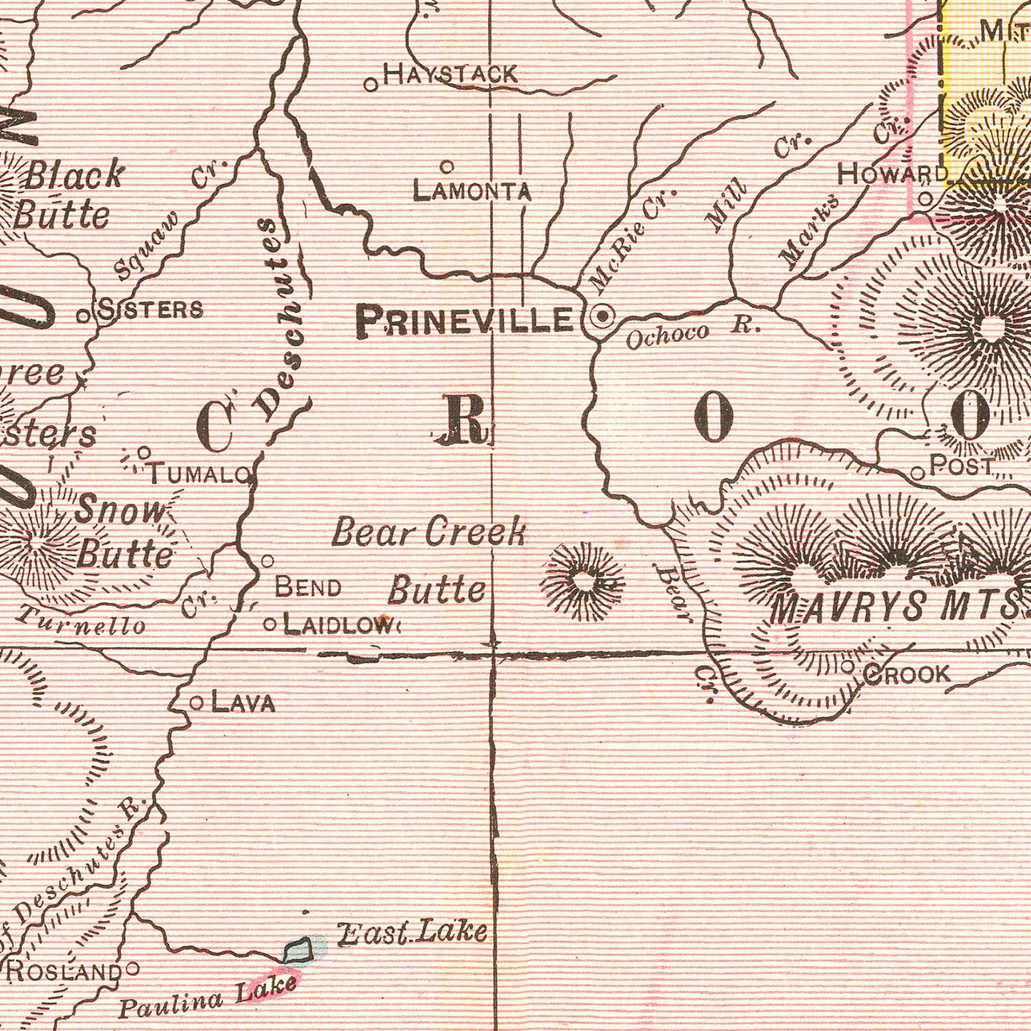 Vintage Map of Oregon, 1909