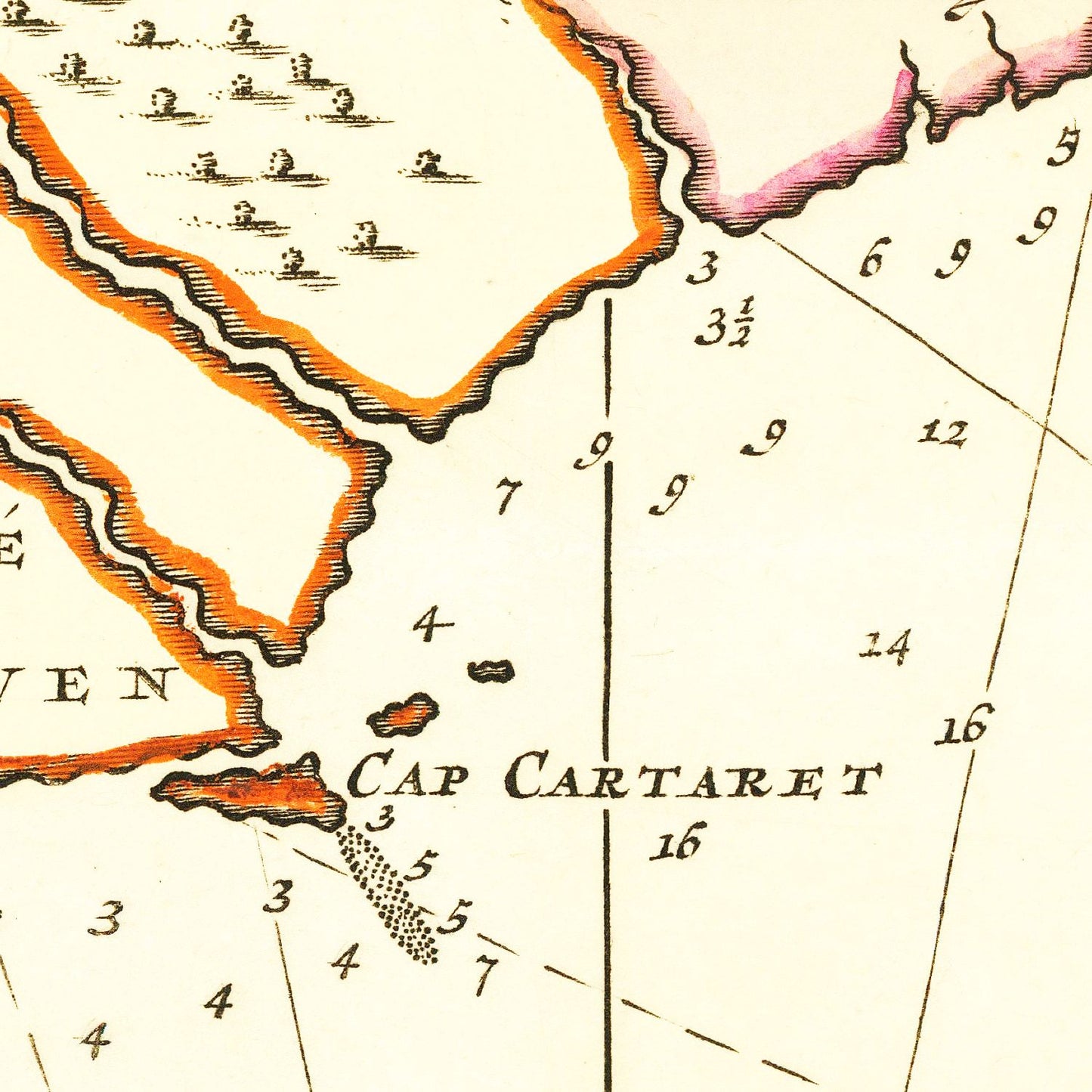 Vintage Map of South Carolina, 1696