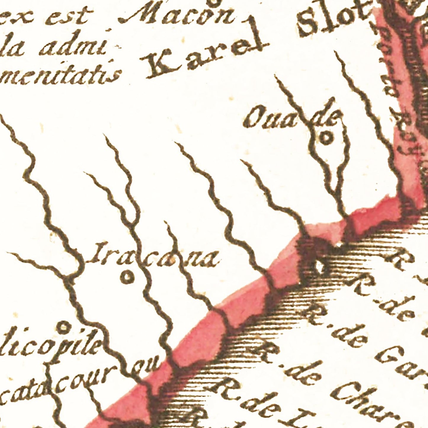 Vintage Map of South Carolina, 1706