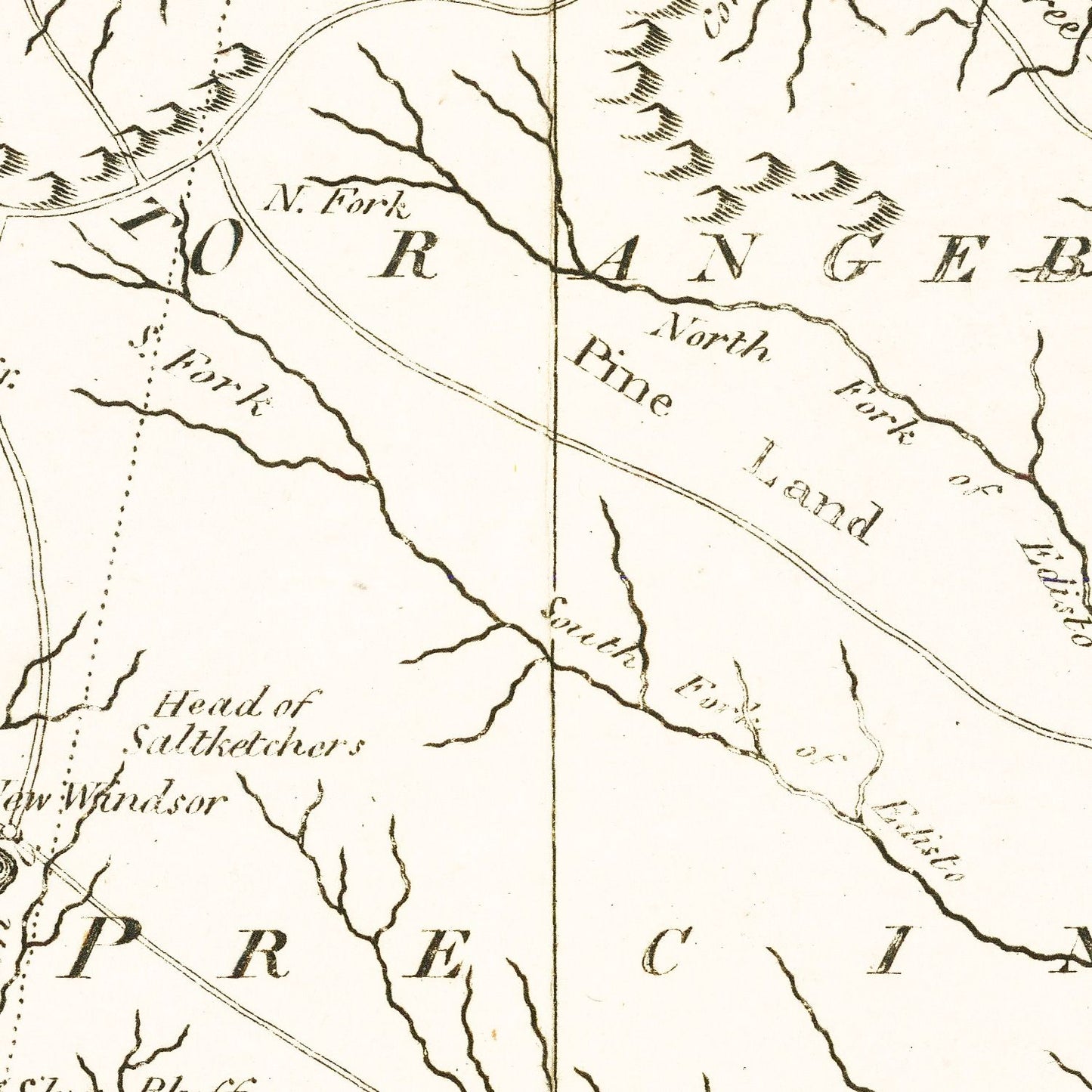 Vintage Map of South Carolina, 1796