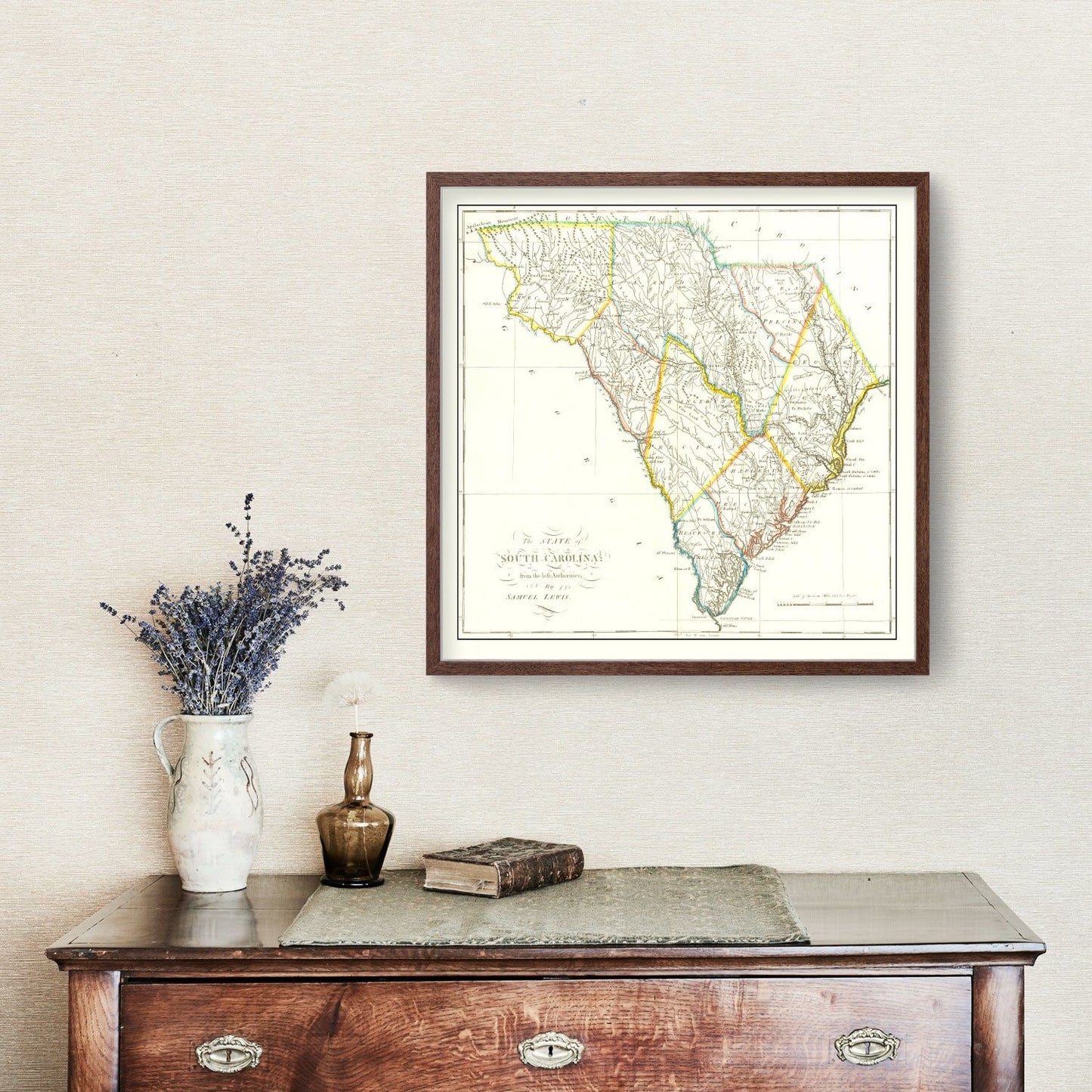 Vintage Map of South Carolina, 1814