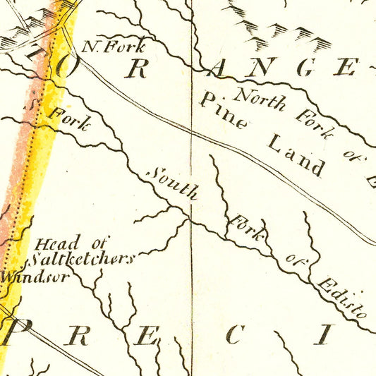 Vintage Map of South Carolina, 1814