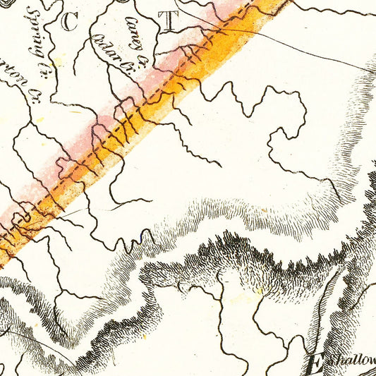 Vintage Map of Tennessee, 1814