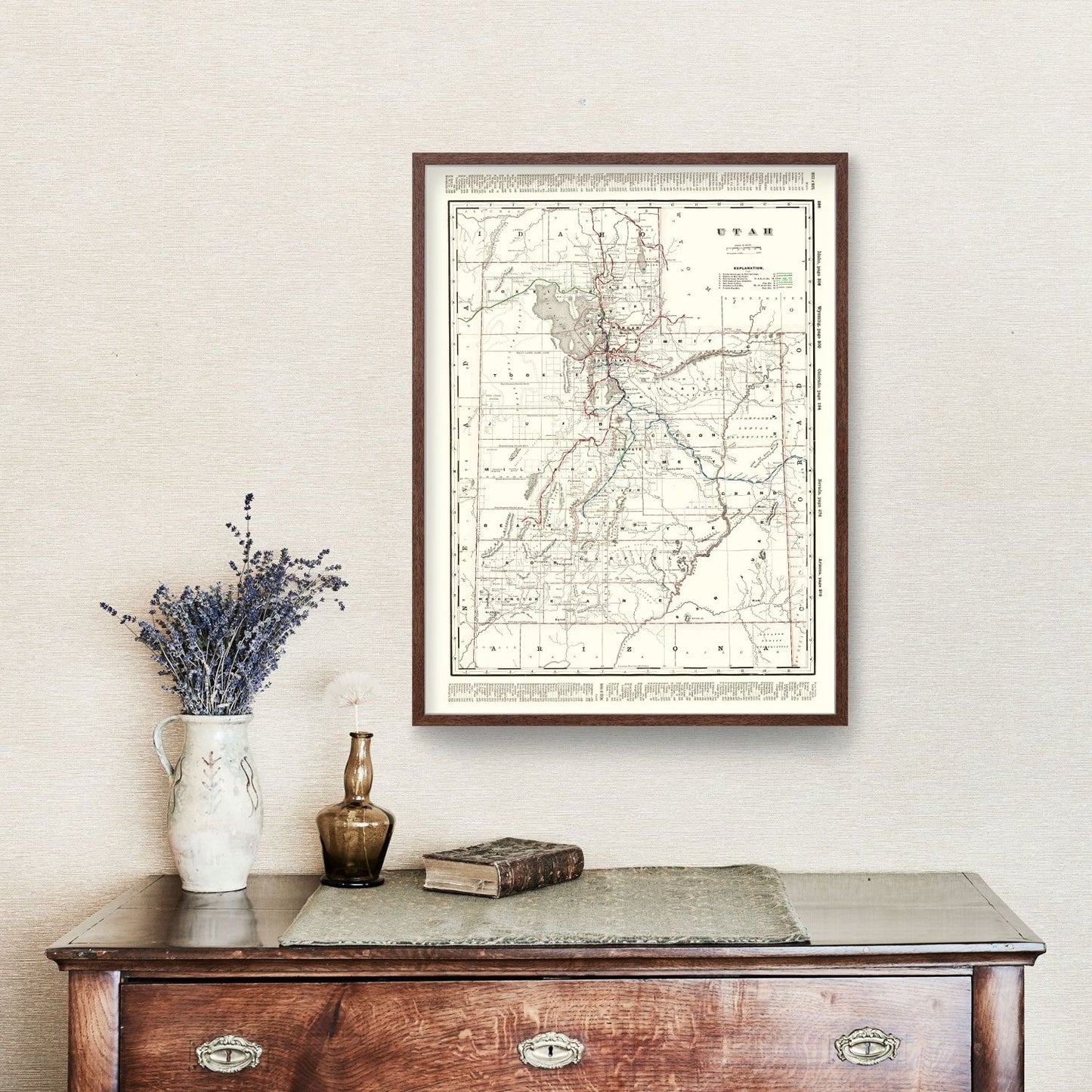 Vintage Map of Utah, 1895
