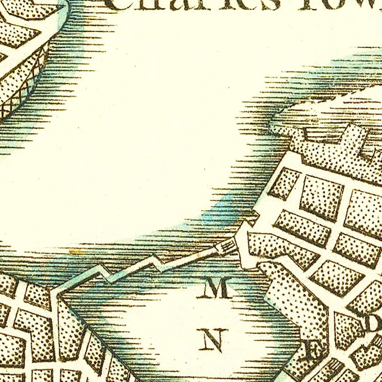 Vintage Map of Boston, Massachusetts, 1764