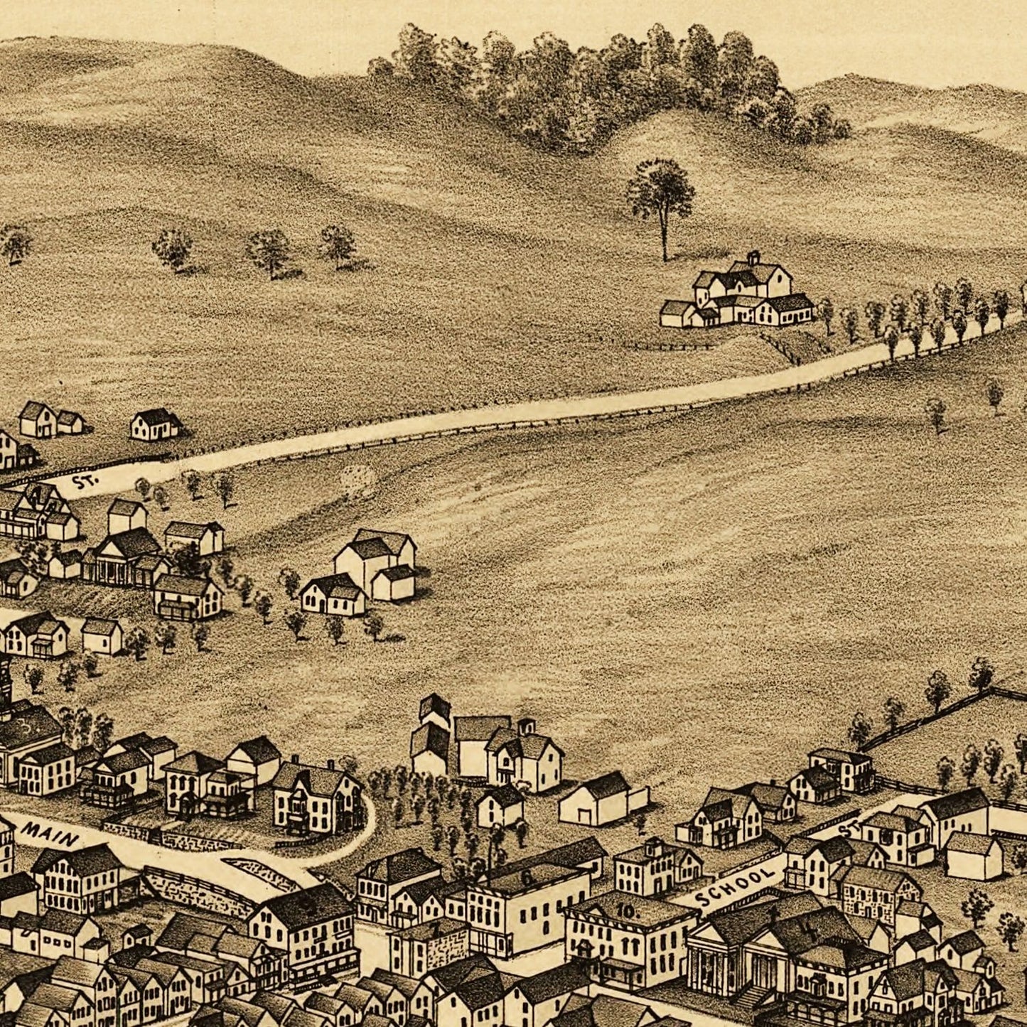 Vintage Map of Newport, New York, 1890