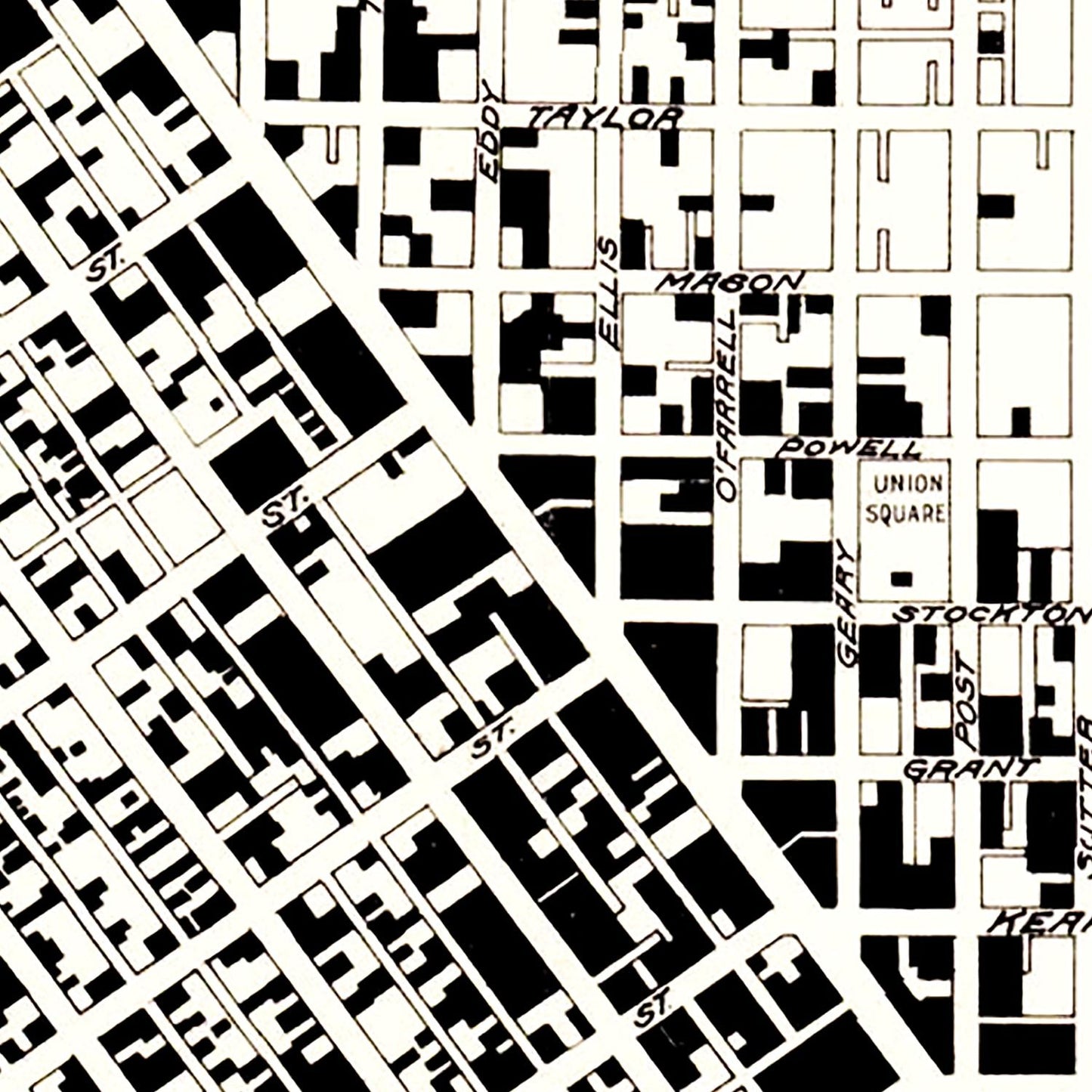 Vintage Map of San Francisco, California, 1908