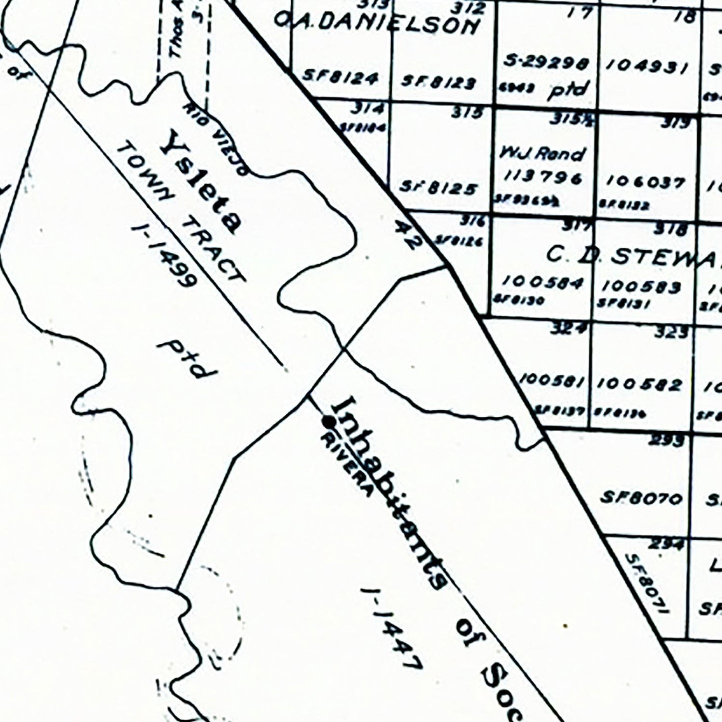 Vintage Map of El Paso County, Texas, 1921 (Horizon City)