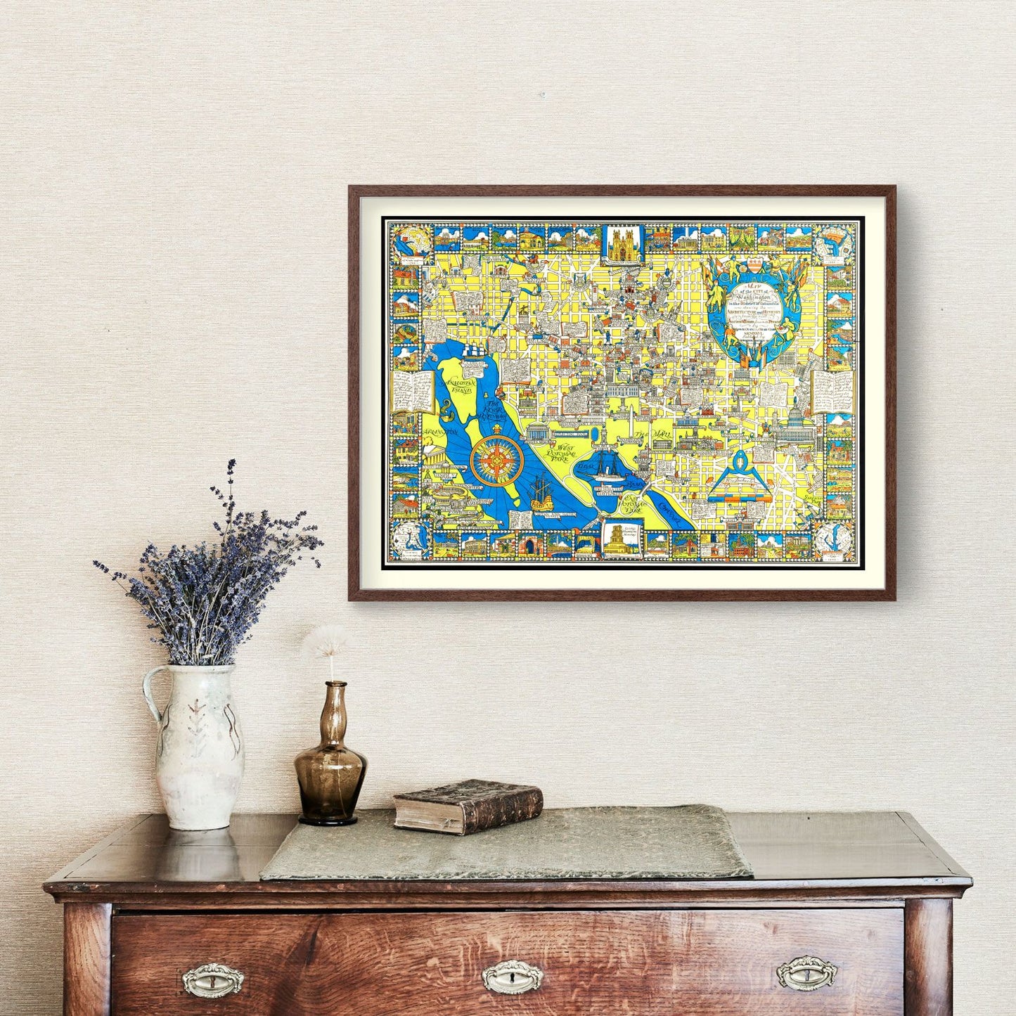 Vintage Map of Washington, DC, 1926