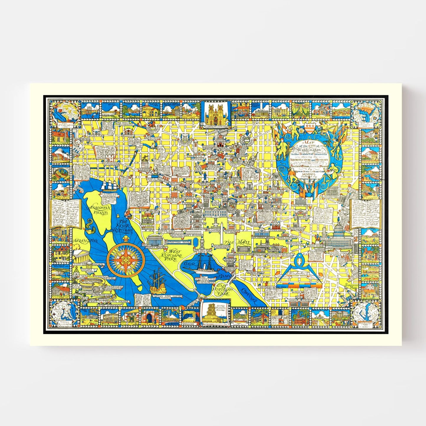 Vintage Map of Washington, DC, 1926