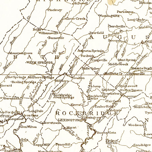 Vintage Map of Virginia Coal Fields, 1919