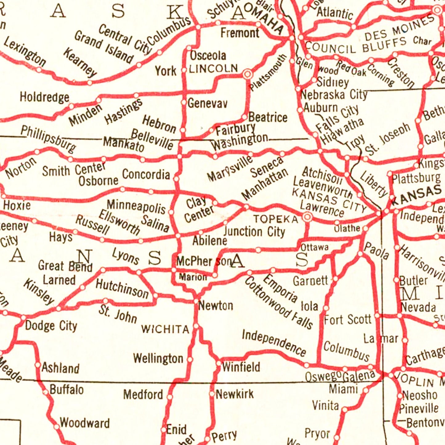 Vintage Highway Map of the United States 1915 Wall Art