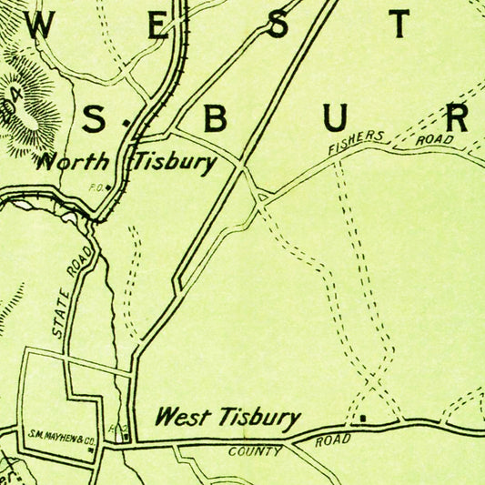 Vintage Map of Martha's Vineyard, 1913