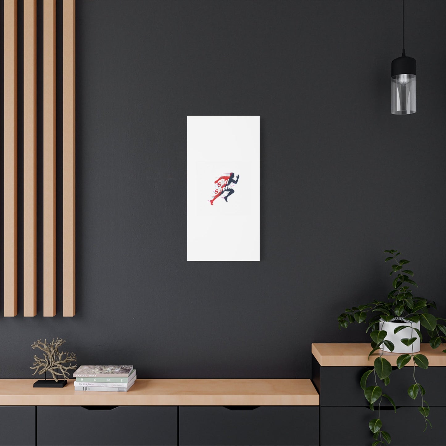 Stay Strong Runner Canvas | Fitness Motivation, Gym Wall Art
