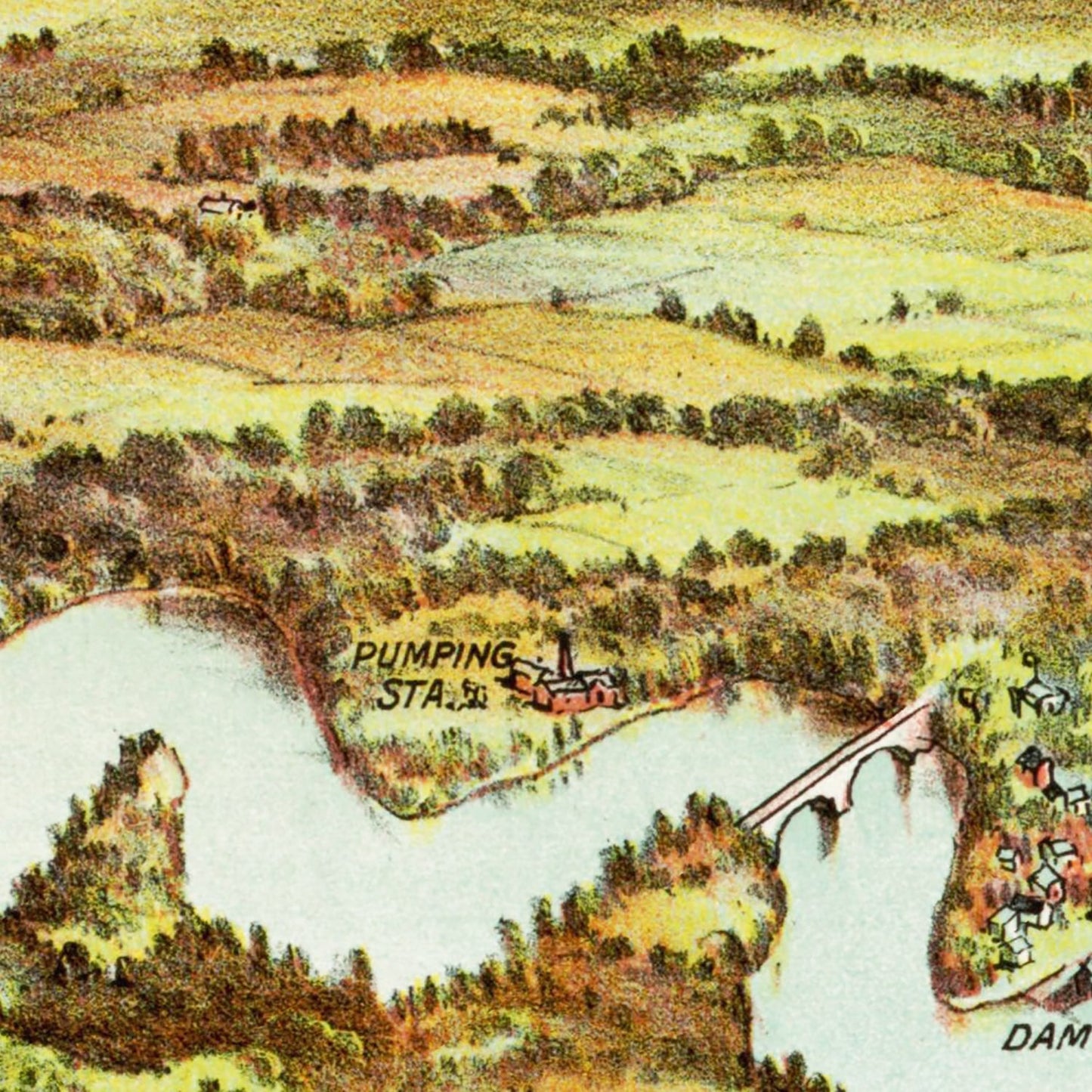 Vintage Map of the Charles River, Massachusetts, 1900
