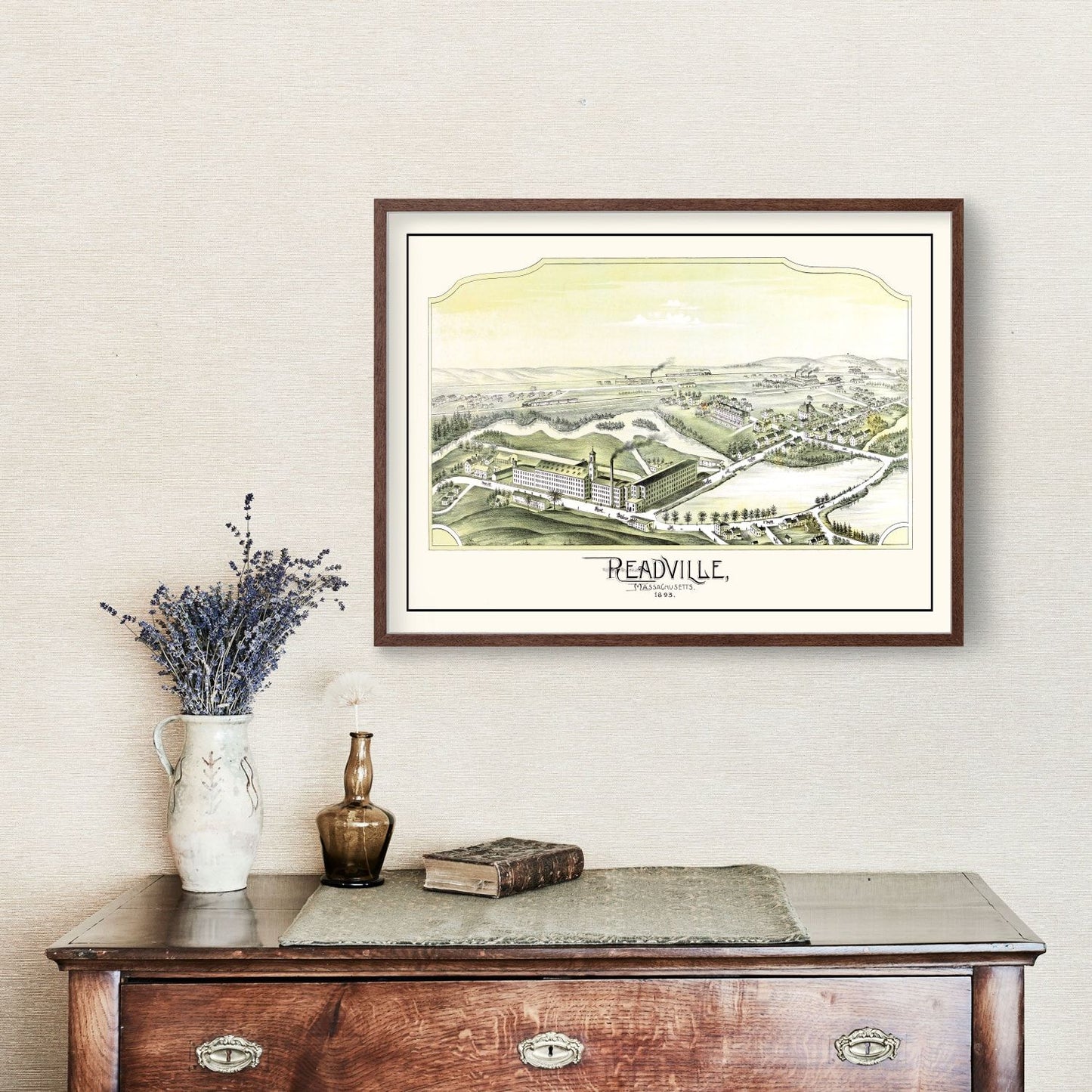 Vintage Map of Readville, Massachusetts, 1893