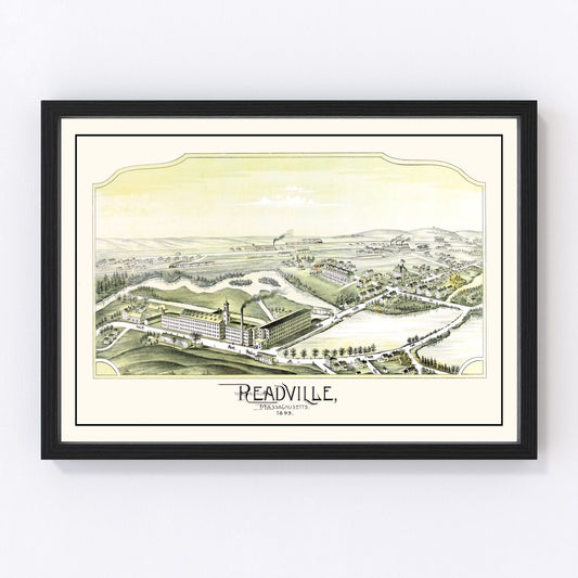 Vintage map of Readville, Massachusetts, 1893
