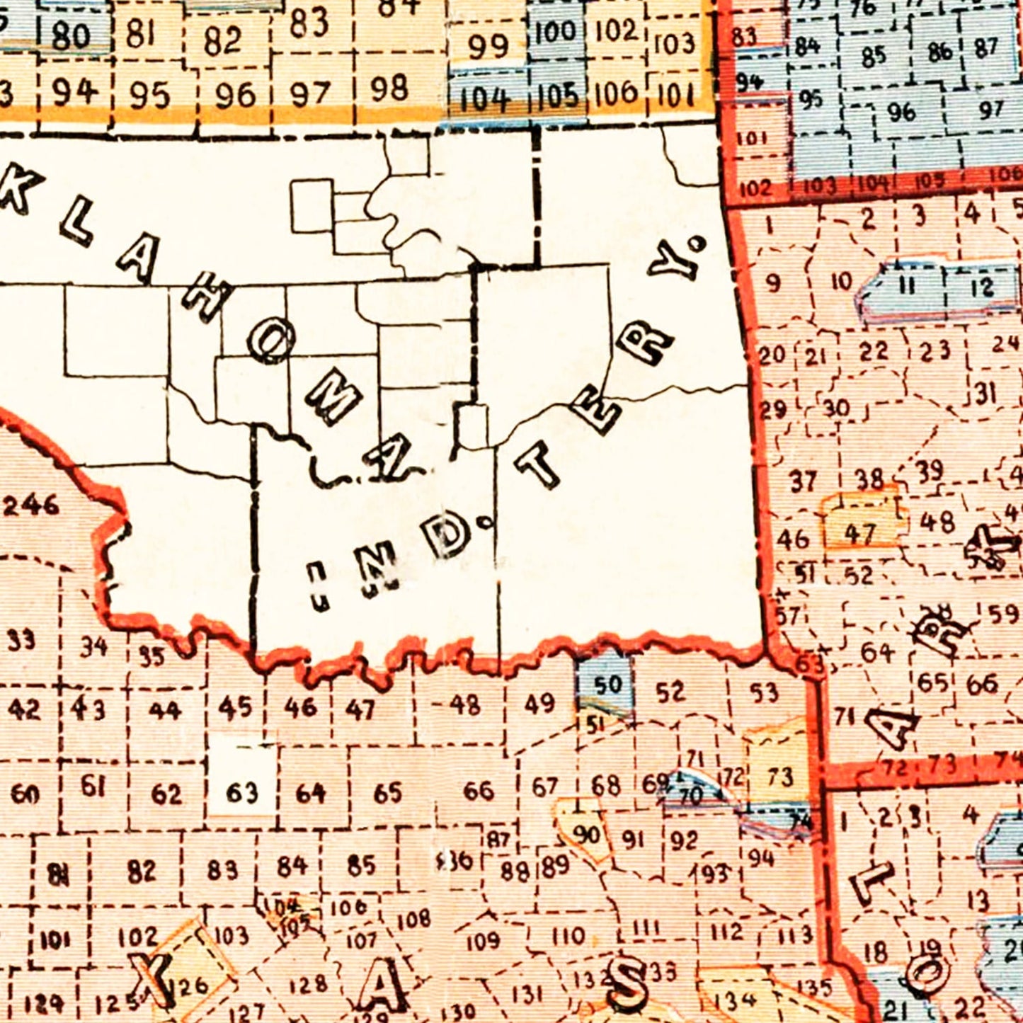 Vintage Political Map of the United States, 1893