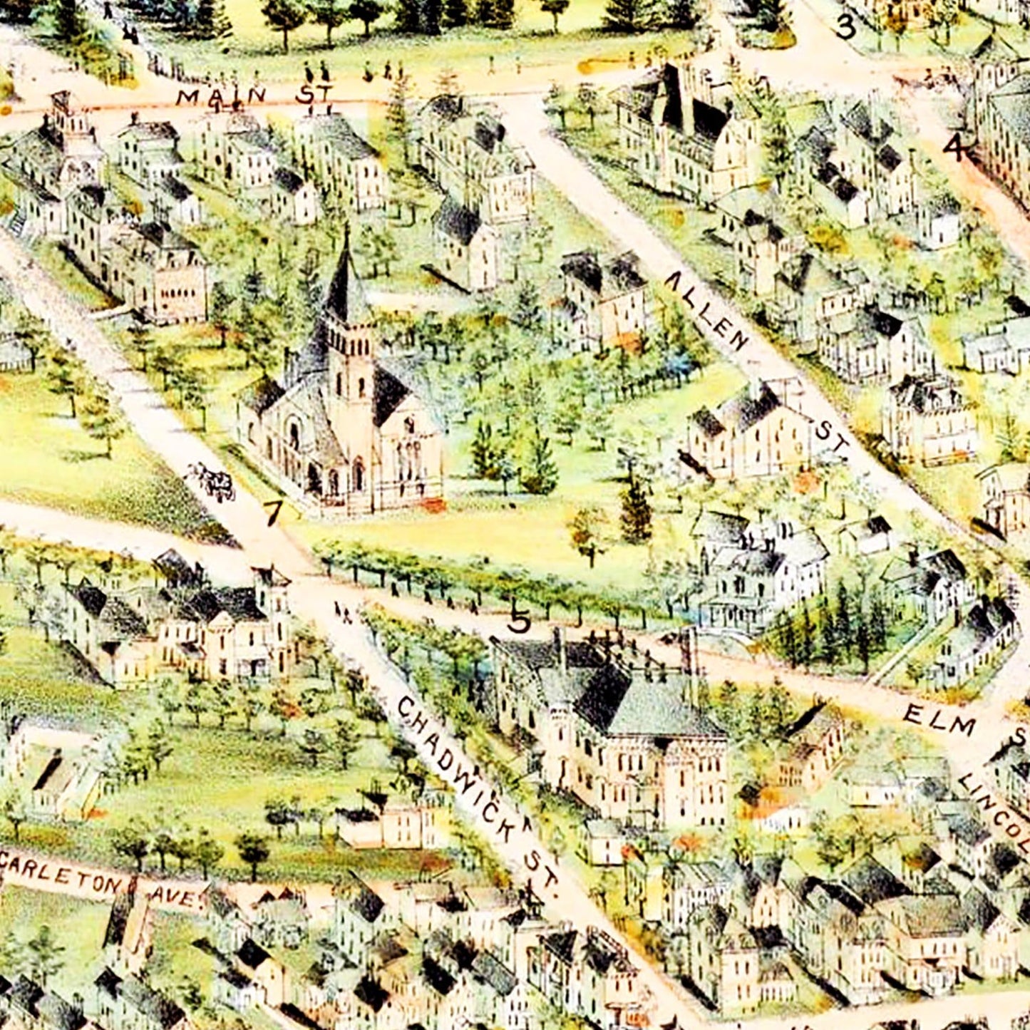 Vintage Map of Bradford, Massachusetts 1892