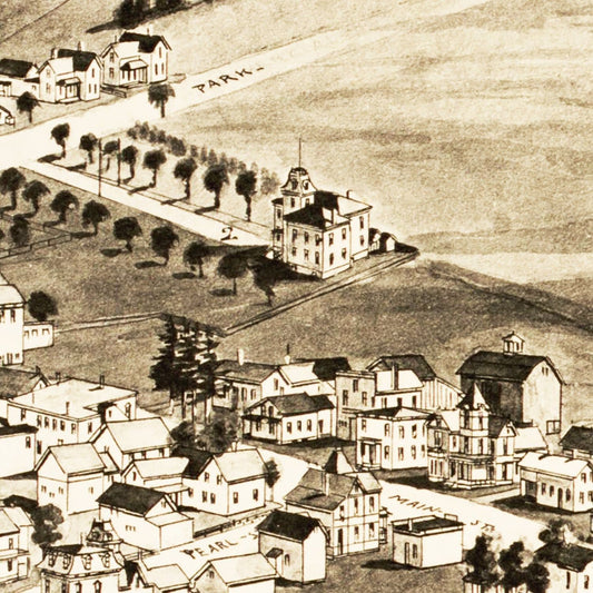 Vintage Map of Enosburg Falls, Vermont, 1892