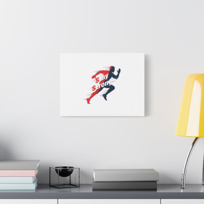 Stay Strong Runner Gym Canvas Wall Art
