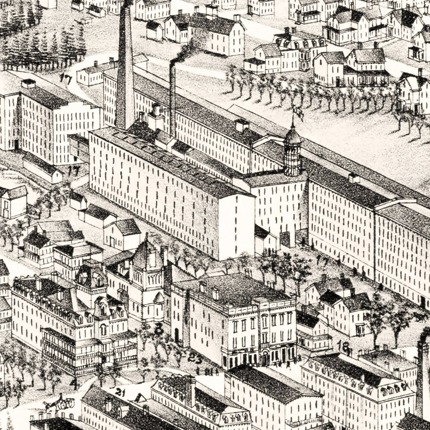 Vintage Map of Spencer, Massachusetts, 1892