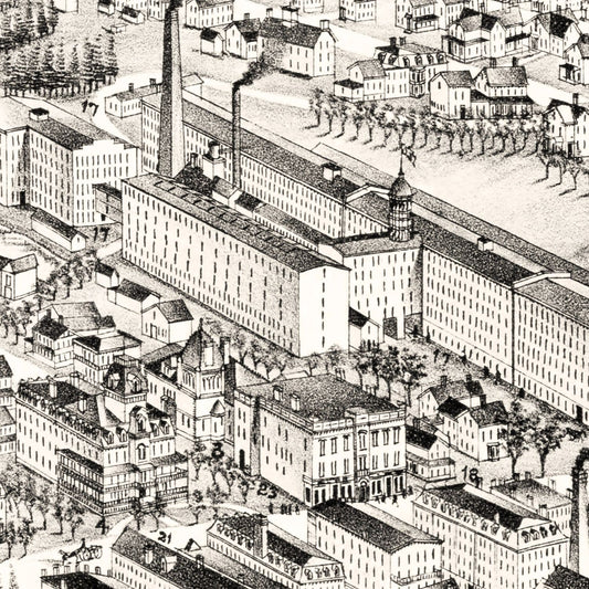 Vintage Map of Spencer, Massachusetts, 1892