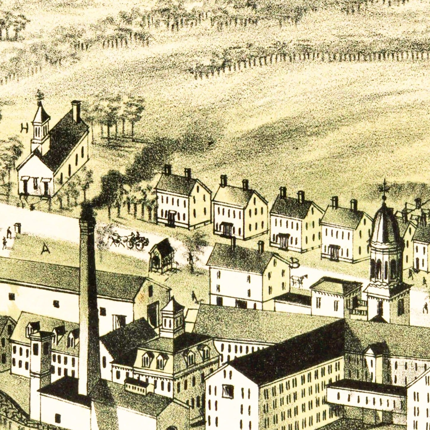 Vintage Map of Dodgeville, Massachusetts, 1891