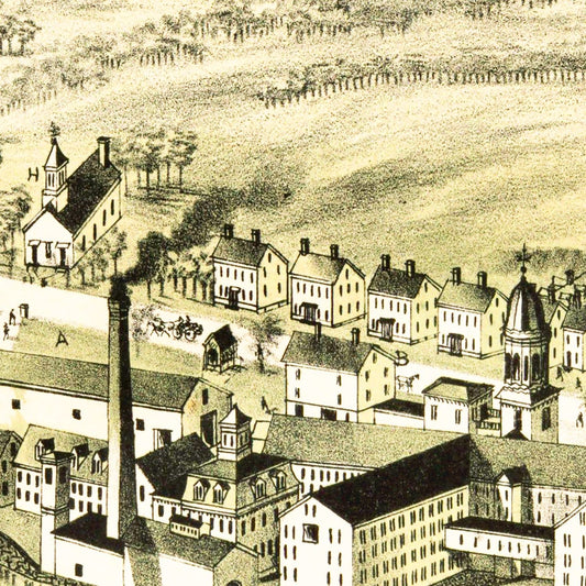 Vintage Map of Dodgeville, Massachusetts, 1891